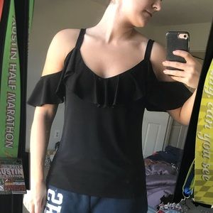 Black ruffle top from Express. *tags still on*